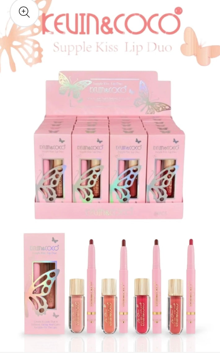 Kit Gloss & Crayon Contour – Kevin & Coco | Supple Kiss Lip Duo