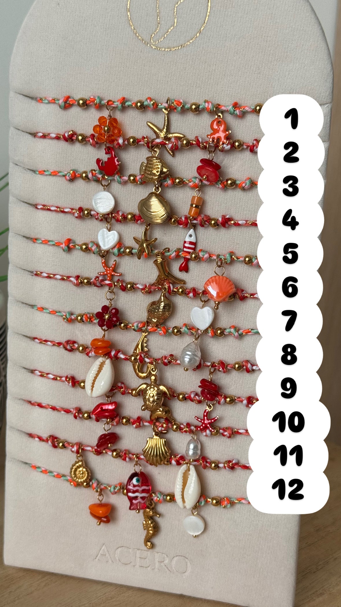 Bracelet de cheville Corail