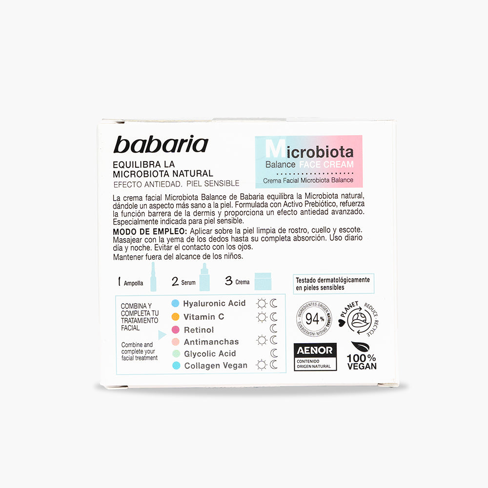 BABARIA Crème Visage Équilibre Microbiote 50 ml