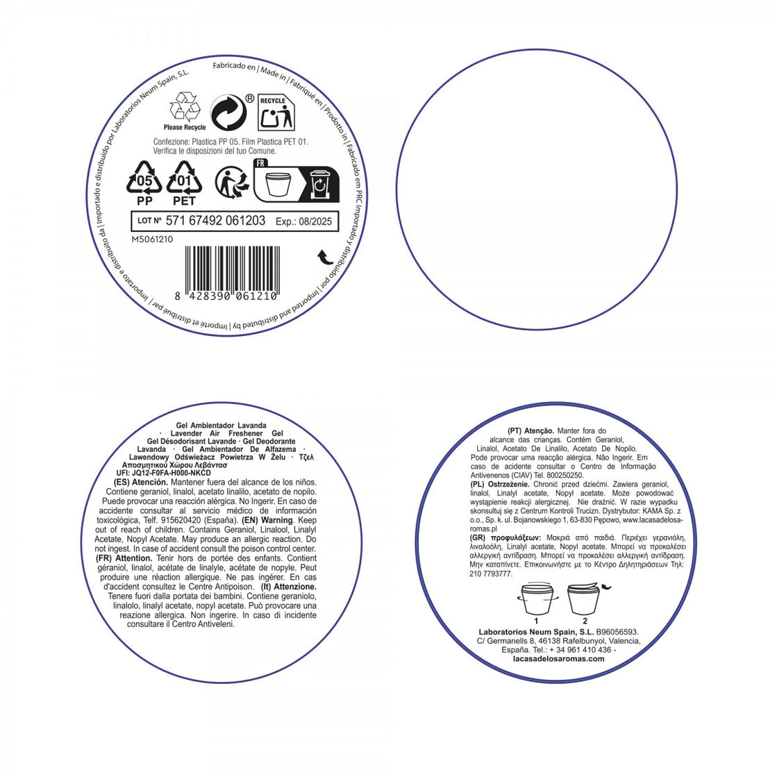Désodorisant Gel Cupcake Lavande 100g - La Casa de los Aromas