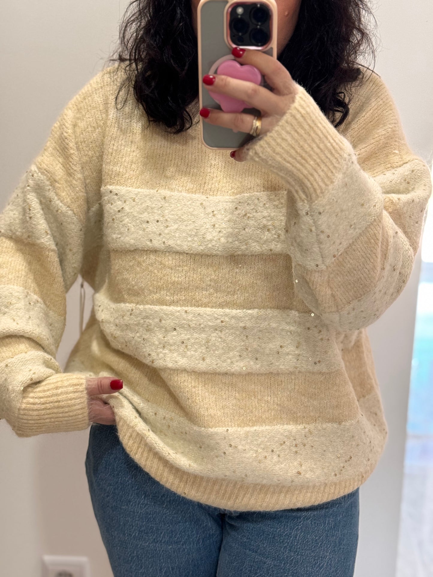 Pull tout doux Beige foncé