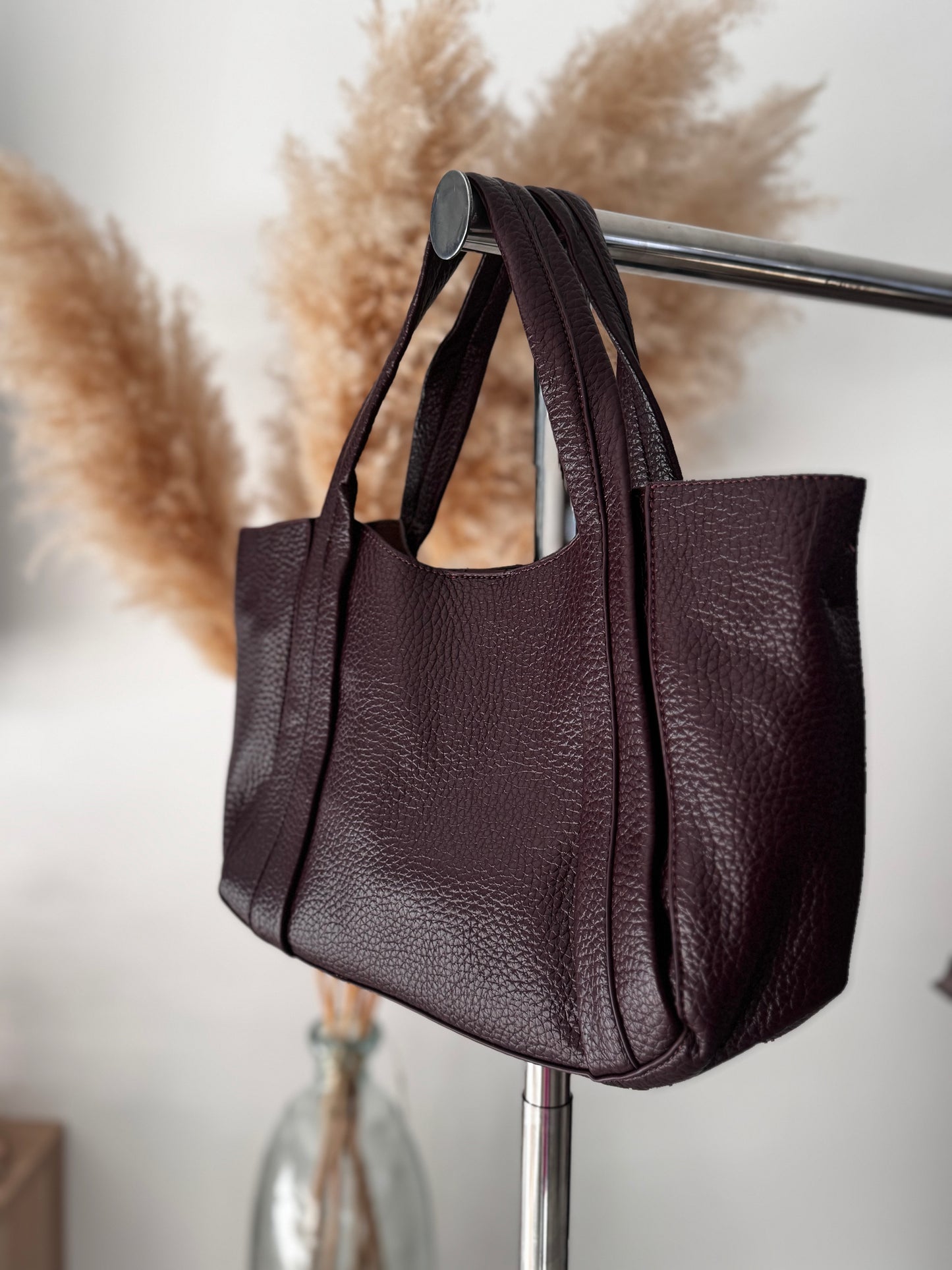 Sac cabas souple Bordeaux foncé