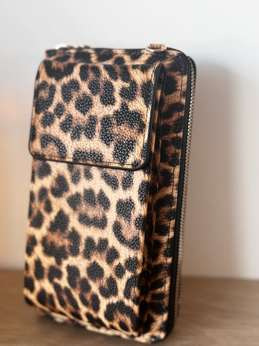 Sac Portefeuille & Porte-Téléphone – Léopard