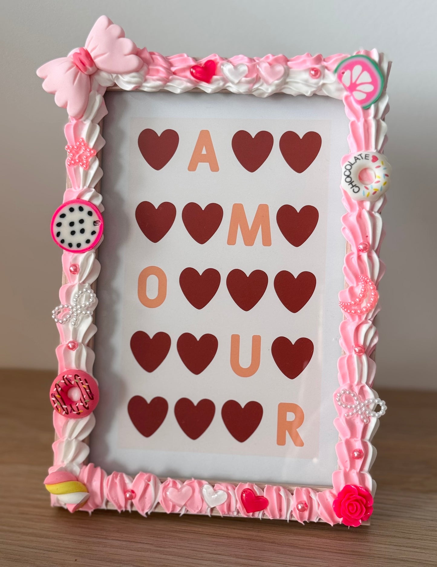 Cadre photo Duo de couleur 💗🤍