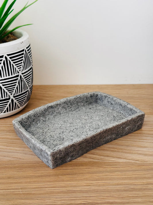 Porte savon Gris effet pierre